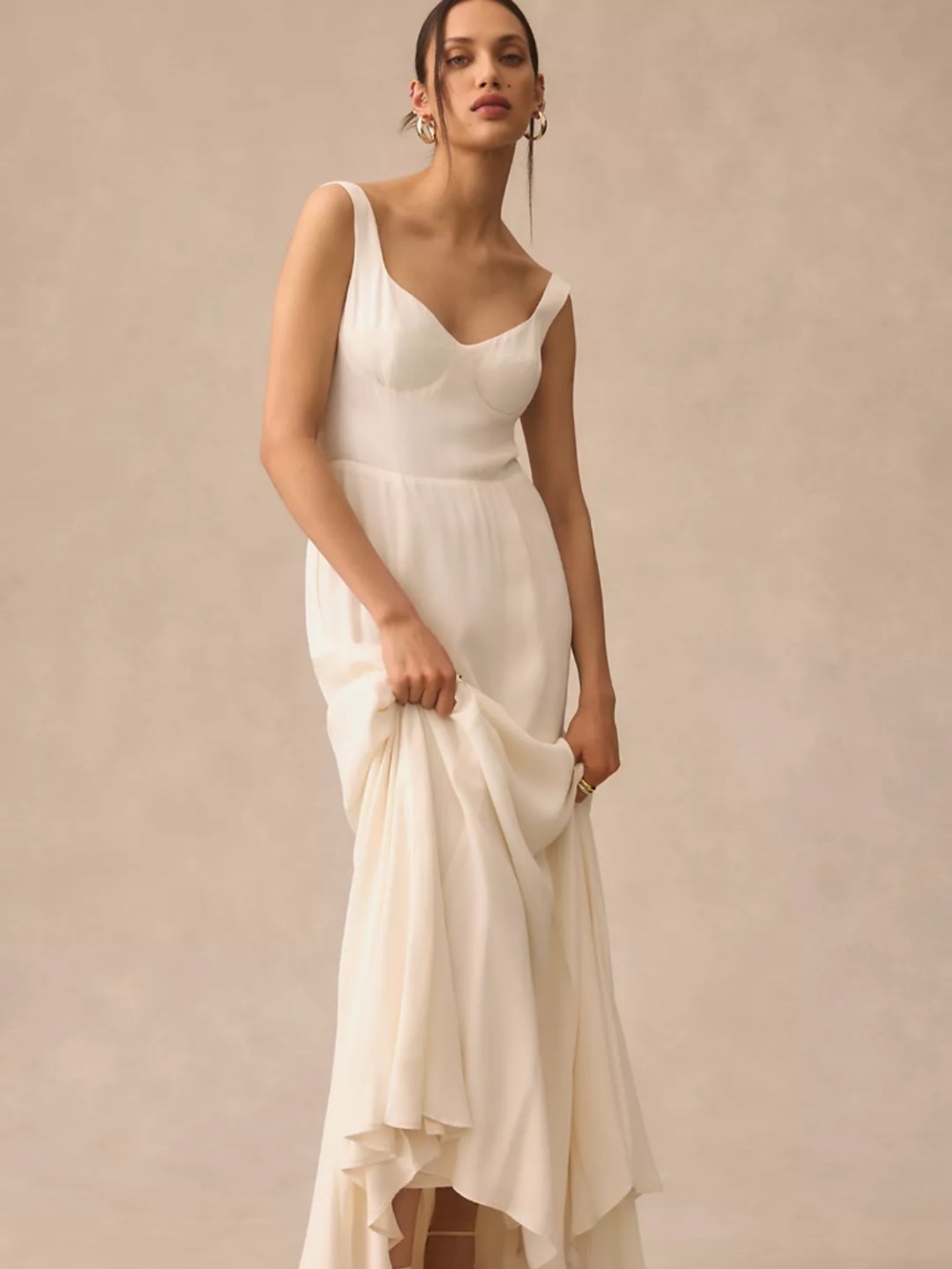 Reformation | Lecce Bustier Maxi Formal Dress Low Back Train in White size 2